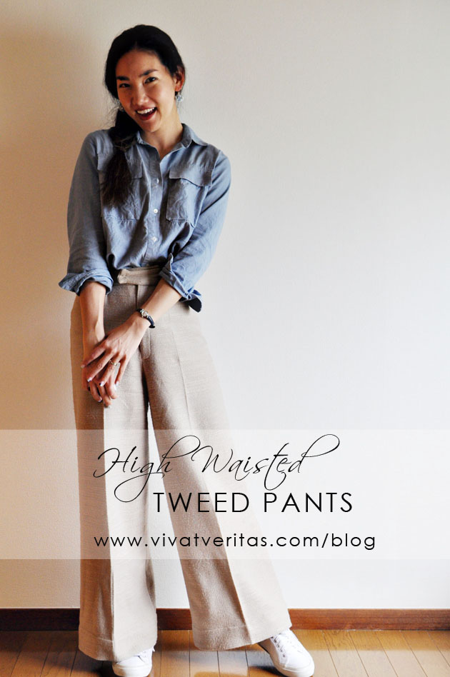 MADE  High Waisted Tweed Pants - Vivat Veritas